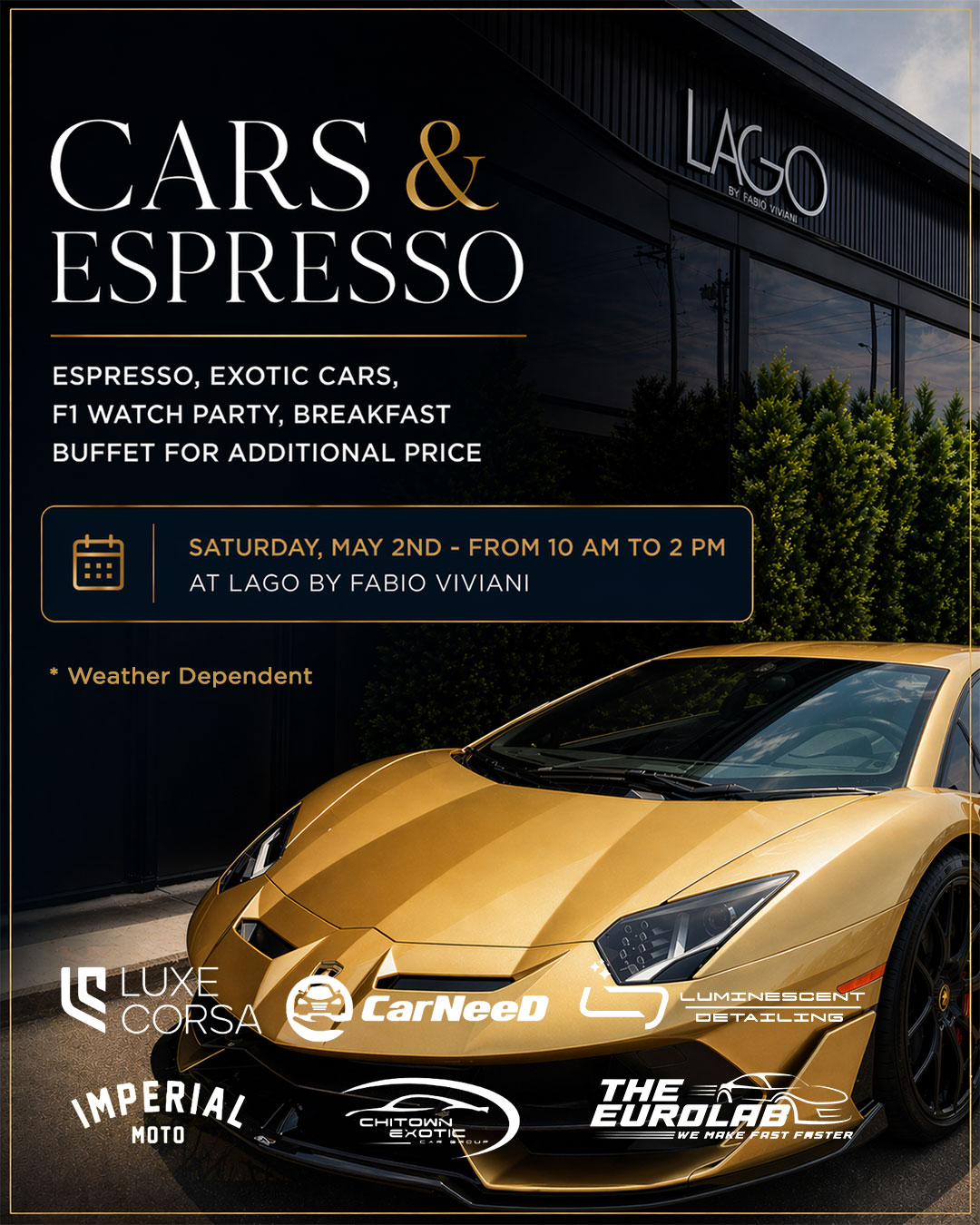 LAGO Presents Cars and Espresso: Formula 1 Miami Grand Prix Weekend